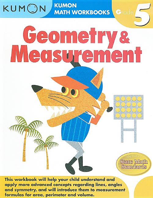 Book cover for Kumon Grade 5 Geometry and Measurement