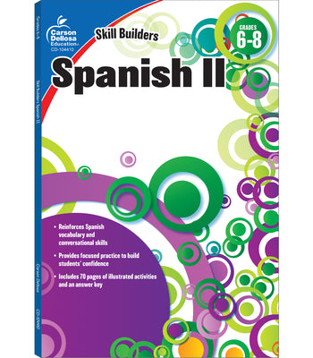 Book cover for Spanish II, Grades 6 - 8 (Skill Builders), Grades 6 - 8