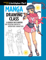 Book cover for Manga Drawing Class: A Guided Sketchbook for Creating Fantasy & Adventure Characters