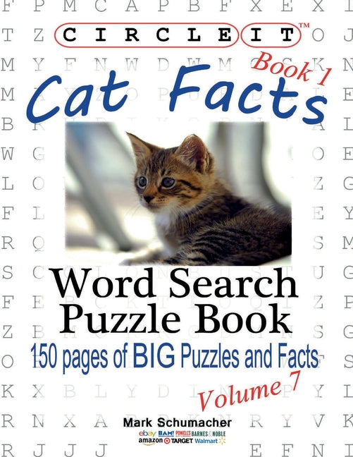 Book cover for Circle It, Cat Facts, Book 1, Word Search, Puzzle Book