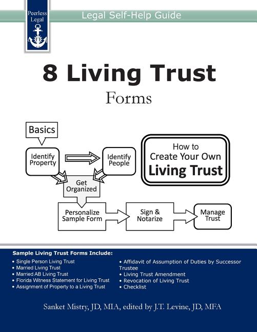 Book cover for 8 Living Trust Forms: Legal Self-Help Guide