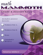 Book cover for Math Mammoth Grade 4 Answer Keys (2020)