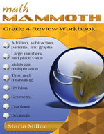 Book cover for Math Mammoth Grade 4 Review Workbook