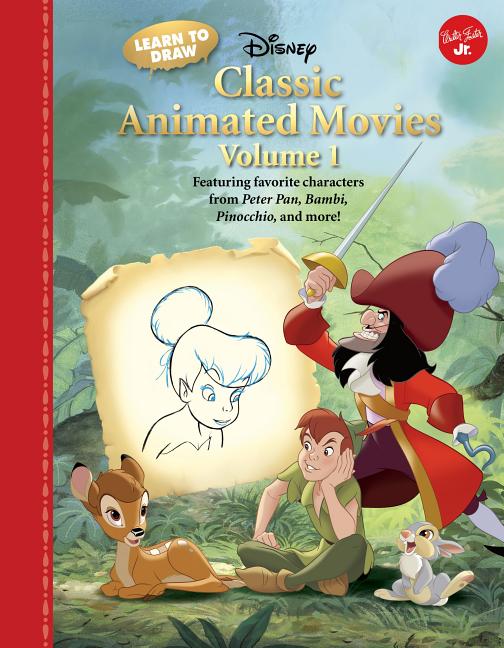 Book cover for Learn to Draw Disney Classic Animated Movies Vol. 1: Featuring Favorite Characters from Alice in Wonderland, the Jungle Book, 101 Dalmatians, Peter Pa