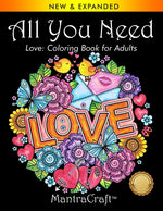 Book cover for All You Need: Love: Coloring Book for Adults