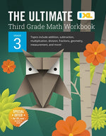 Book cover for The Ultimate Grade 3 Math Workbook: Multiplication, Division, Addition, Subtraction, Fractions, Geometry, Measurement, Mixed Operations, and Word Prob