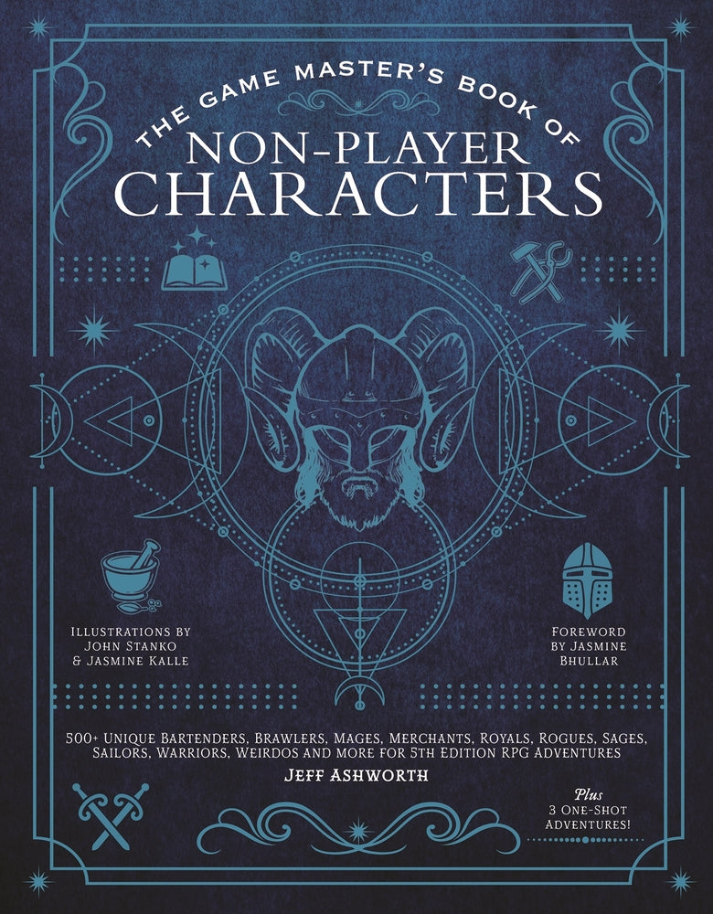 Book cover for The Game Master's Book of Non-Player Characters: 500+ Unique Bartenders, Brawlers, Mages, Merchants, Royals, Rogues, Sages, Sailors, Warriors, Weirdos