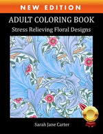 Book cover for Adult Coloring Book: Stress Relieving Floral Designs