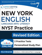 Book cover for New York State Test Prep: Grade 7 English Language Arts Literacy (ELA) Practice Workbook and Full-length Online Assessments: NYST Study Guide