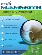 Book cover for Math Mammoth Grade 5-A Worktext