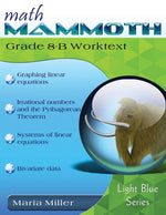 Book cover for Math Mammoth Grade 8-B Worktext