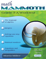 Book cover for Math Mammoth Grade 7-A Worktext