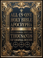 Book cover for All-In-One Holy Bible with Apocrypha: 300 Books in Print Plus Audiobook, Videos, and Thousands of Digital Books