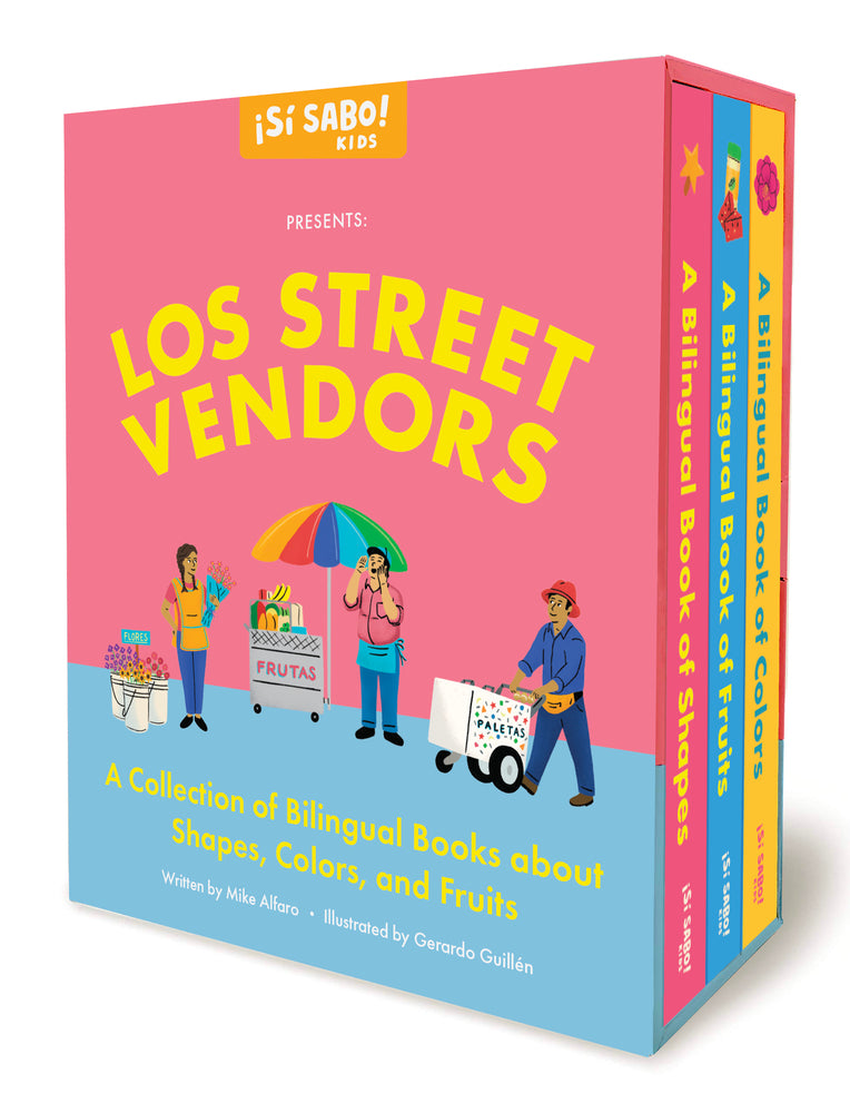 Book cover for Los Street Vendors: A Collection of Bilingual Books about Shapes, Colors, and Fruits Inspired by Latin American Culture