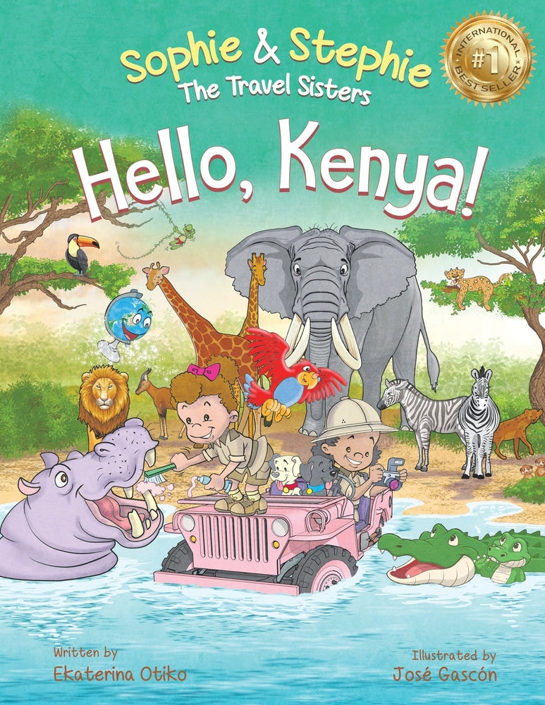 Book cover for Hello, Kenya!: Children's Picture Book Safari Animal Adventure for Kids Ages 4-8