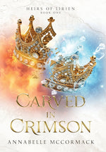 Book cover for Carved in Crimson: An Enemies to Lovers Romantic Fantasy