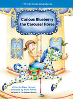 Book cover for Curious Blueberry the Carousel Horse