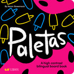 Book cover for Paletas: A High Contrast Bilingual Book for Babies (Bilingual Edition: English & Spanish)