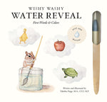 Book cover for Wishy Washy (Water Reveal Edition): A Reusable Water Reveal Activity Book Teaching First Words and Colors