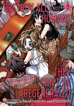 Book cover for Destroy All Humans. They Can't Be Regenerated. a Magic: The Gathering Manga, Vol. 7: Limited Edition Magic: The Gathering Card Included in First Print