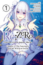 Book cover for RE: Zero -Starting Life in Another World-, Chapter 4: The Sanctuary and the Witch of Greed, Vol. 7 (Manga)