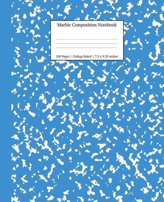 Book cover for Marble Composition Notebook College Ruled: Blue Marble Notebooks, School Supplies, Notebooks for School