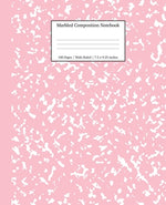 Book cover for Marbled Composition Notebook: Pink Marble Wide Ruled Paper Subject Book