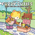 Book cover for Fuzzy Cuties: Cute & Cozy Coloring Book for Adults and Teens Adorable Animal Characters for Stress Relief