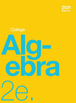 Book cover for College Algebra 2e (hardcover, full color)