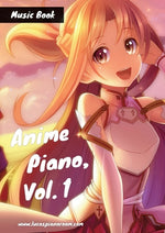Book cover for Anime Piano, Vol. 1: Easy Anime Piano Sheet Music Book for Beginners and Advanced