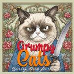 Book cover for Grumpy Cats Grayscale Coloring Book for Adults: funny Cats Coloring Book grumpy cats doing things grauscale Coloring Book