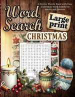 Book cover for Christmas Word Search Large Print: Easy Holiday Word Searches for Adults and Seniors Large Print Christmas Fun for All Ages!