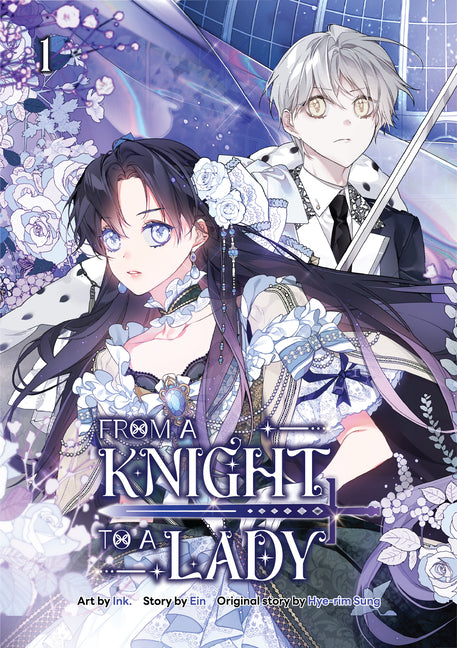 Book cover for From a Knight to a Lady Volume 1 (A Breathtaking Full-Color Webcomic, Now Making Its Global Print Debut in English, This Includes Two Extendable Pages