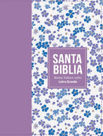 Book cover for Biblia Rvr 1960 Compacta Símil Piel Flores Lila Claro (Bible Rvr 1960 Compact Size Leatherlike Light Lilac Flowers(spanish Edition)