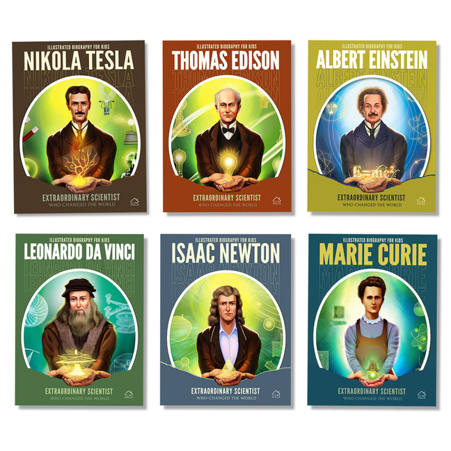 Book cover for Illustrated Biography for Kids: Extraordinary Scientists Who Changed the World: Set of 6 Books