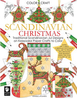 Book cover for Scandinavian Christmas: Traditional Scandinavian Jul Designs on Keepsake Paper Crafts to Color