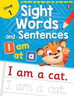 Book cover for Sight Words and Sentences (Level 1): First Practice Workbook of Most Common Sight Words for Preschool Kids, Toddlers with Vocabulary Development Activ
