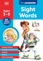 Book cover for Disney Learning Sight Words (Ages 3-5): Preschool English Reading, Spelling, Writing Workbook for Kids, Curriculum-Based