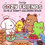 Book cover for Cozy Friends: Coloring Book for Adults and Kids