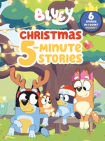 Book cover for Bluey: Christmas 5-Minute Stories: 6 Stories in 1 Book? Hooray!