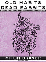 Book cover for OLD HABITS DEAD RABBITS - American Traditional Tattoo Inspired Line Work