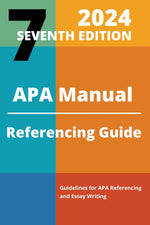 Book cover for APA Manual 7th Edition 2024 Referencing Guide