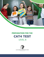 Book cover for CAT4 Test Preparation - Level B (Ages 8-11) - Full Test Practice