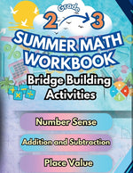 Book cover for Summer Math Workbook 2-3 Grade Bridge Building Activities: 2nd to 3rd Grade Summer Essential Skills Practice Worksheets