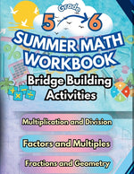 Book cover for Summer Math Workbook 5-6 Grade Bridge Building Activities: 5th to 6th Grade Summer Essential Skills Practice Worksheets