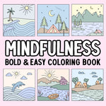 Book cover for Mindfulness Bold and Easy Coloring Book