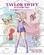 Book cover for Taylor Swift in Every Era: An Unofficial Coloring Adventure