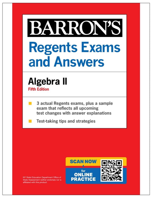 Book cover for Regents Exams and Answers: Algebra II, Fifth Edition (Barron's New York Regents)