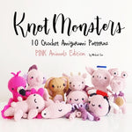 Book cover for KnotMonsters: cute kawaii amigurumi crochet patterns pink edition