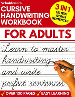 Book cover for Cursive Handwriting Workbook for Adults: Learn Cursive Writing for Adults (Adult Cursive Handwriting Workbook)